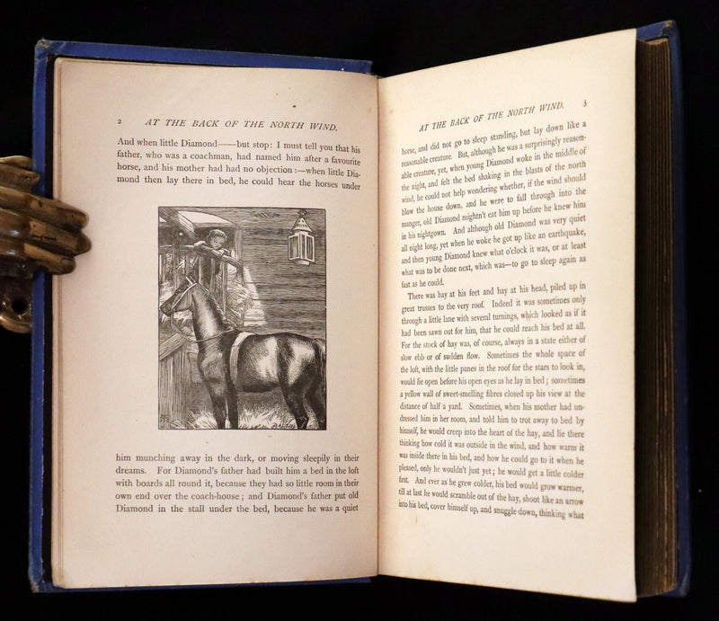 1890 Scarce Book - AT THE BACK OF THE NORTH WIND Illustrated by Arthur Hughes.