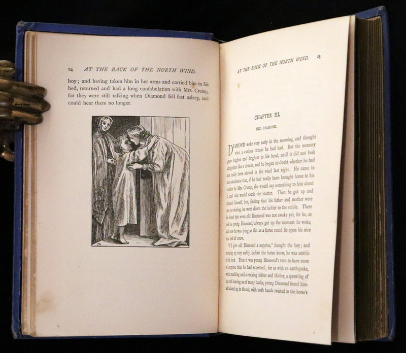 1890 Scarce Book - AT THE BACK OF THE NORTH WIND Illustrated by Arthur Hughes.