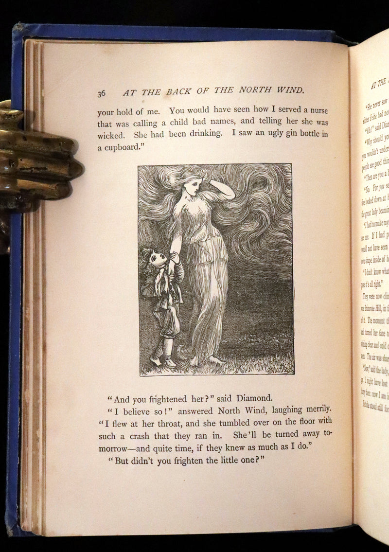 1890 Scarce Book - AT THE BACK OF THE NORTH WIND Illustrated by Arthur Hughes.