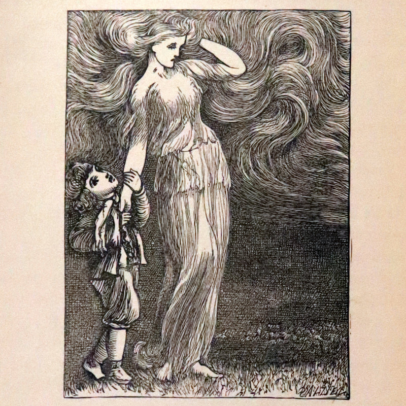 1890 Scarce Book - AT THE BACK OF THE NORTH WIND Illustrated by Arthur Hughes.