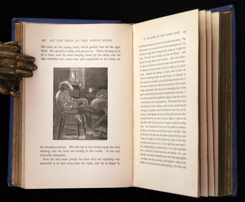 1890 Scarce Book - AT THE BACK OF THE NORTH WIND Illustrated by Arthur Hughes.