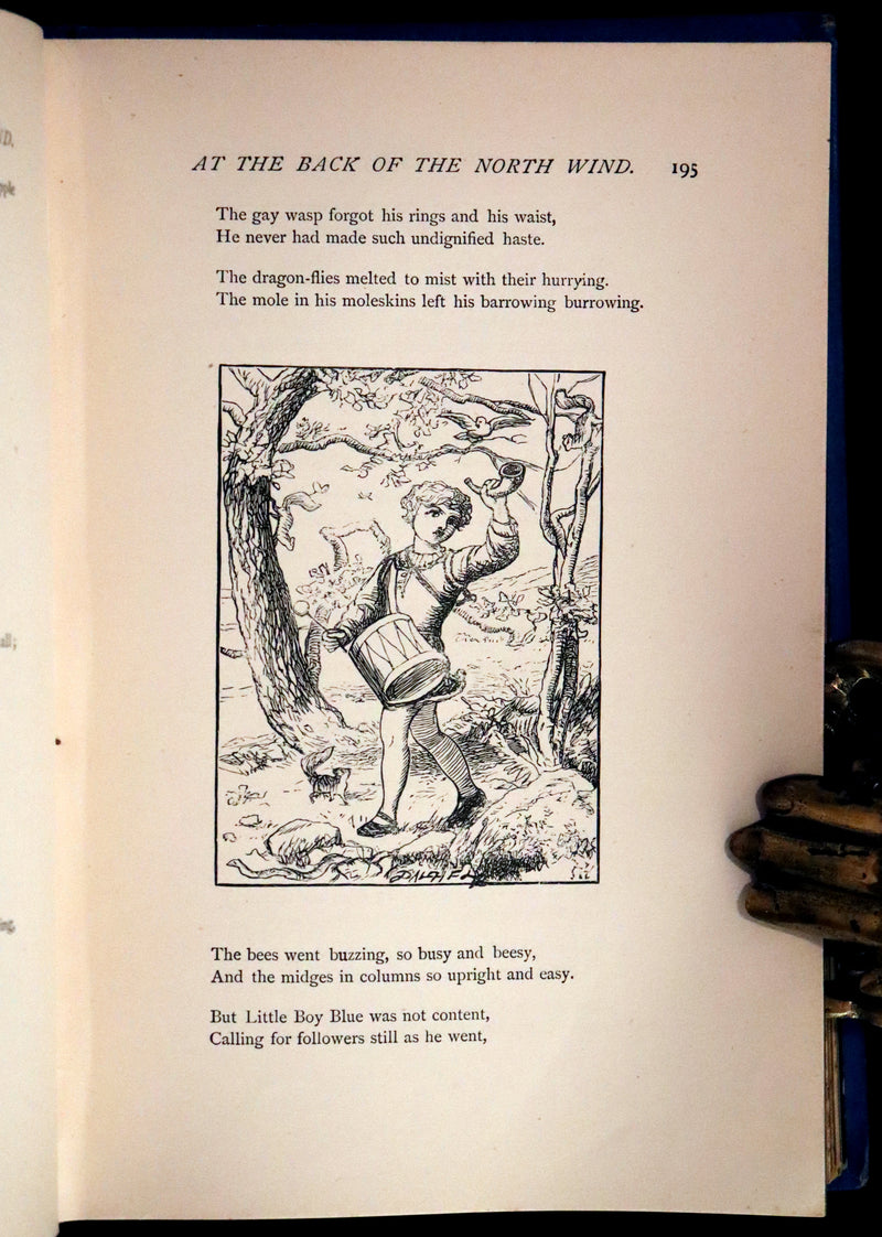 1890 Scarce Book - AT THE BACK OF THE NORTH WIND Illustrated by Arthur Hughes.