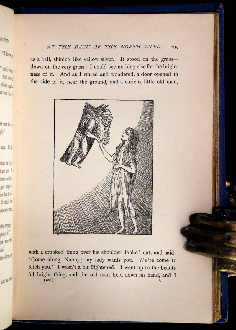 1890 Scarce Book - AT THE BACK OF THE NORTH WIND Illustrated by Arthur Hughes.