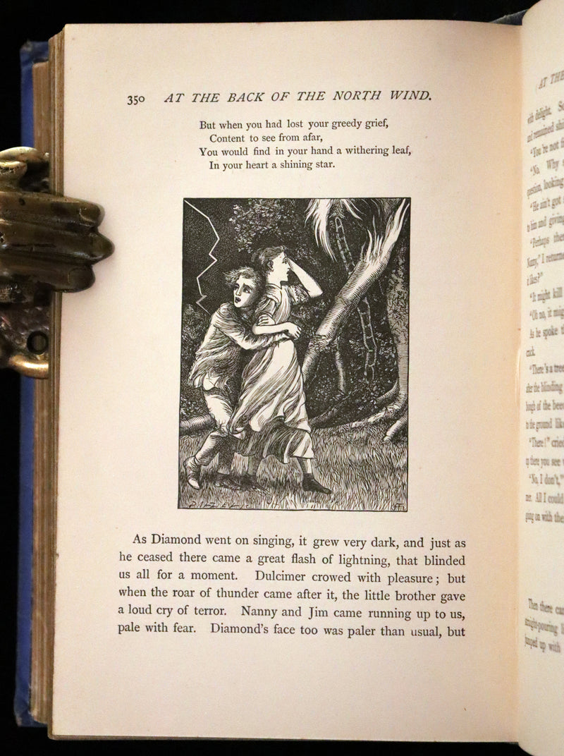 1890 Scarce Book - AT THE BACK OF THE NORTH WIND Illustrated by Arthur Hughes.