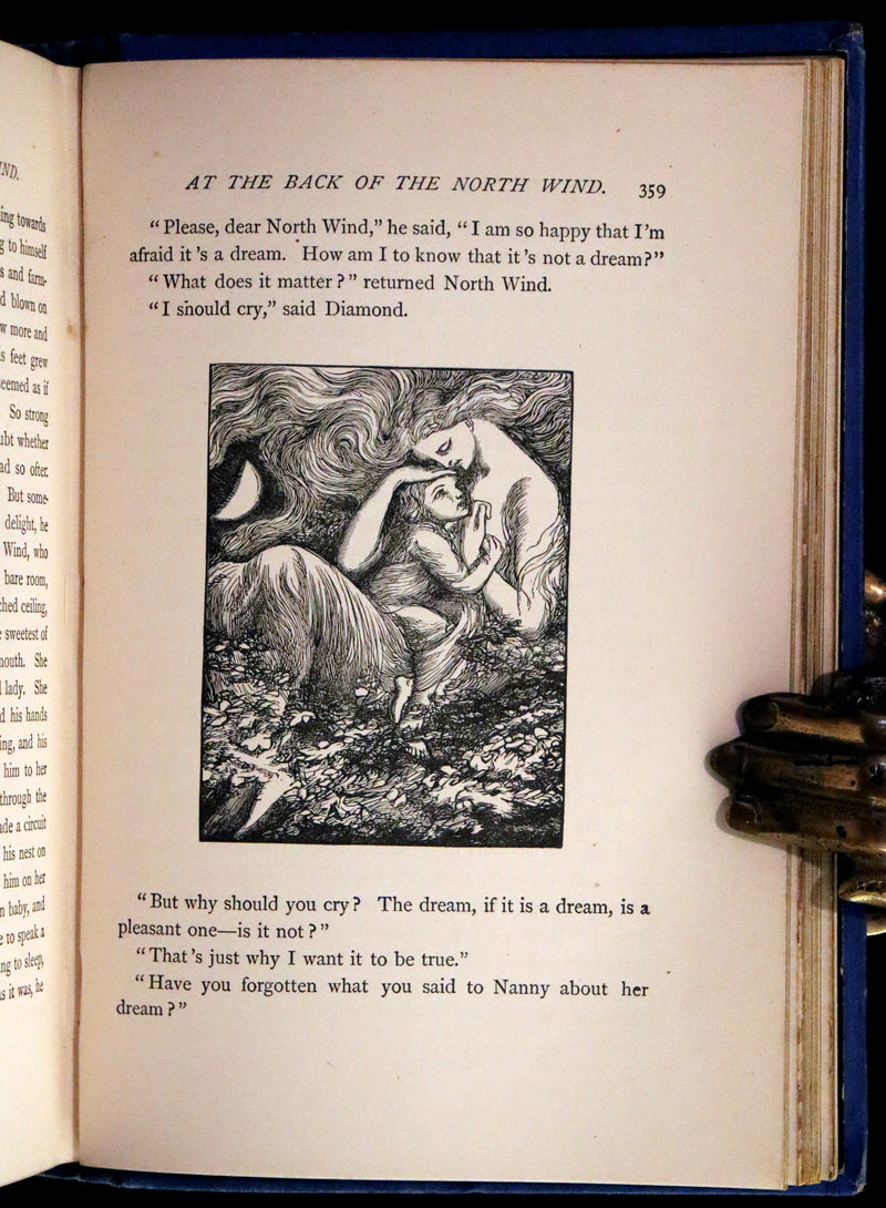 1890 Scarce Book - AT THE BACK OF THE NORTH WIND Illustrated by Arthur Hughes.
