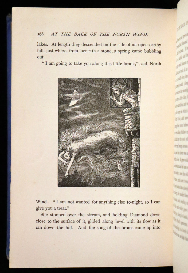 1890 Scarce Book - AT THE BACK OF THE NORTH WIND Illustrated by Arthur Hughes.