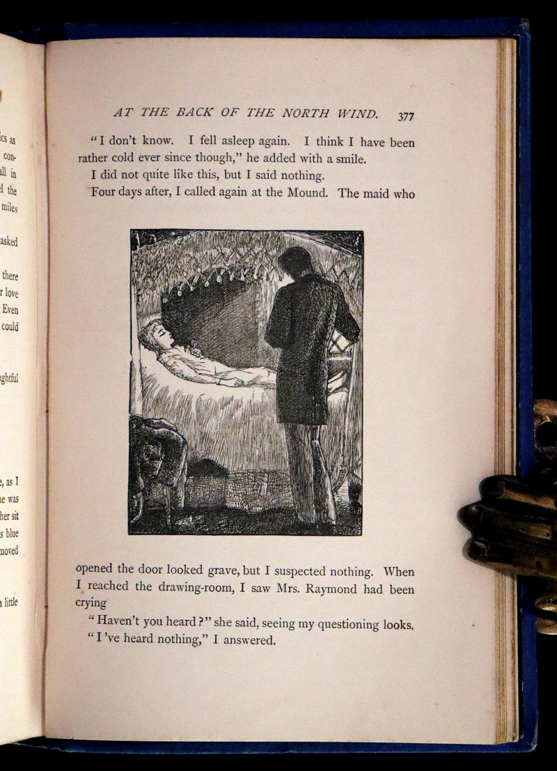 1890 Scarce Book - AT THE BACK OF THE NORTH WIND Illustrated by Arthur Hughes.