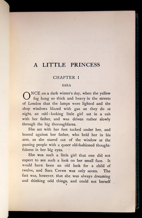 1905 Scarce First Edition - A LITTLE PRINCESS by Frances Hodgson Burnett illustrated by Harold Piffard.