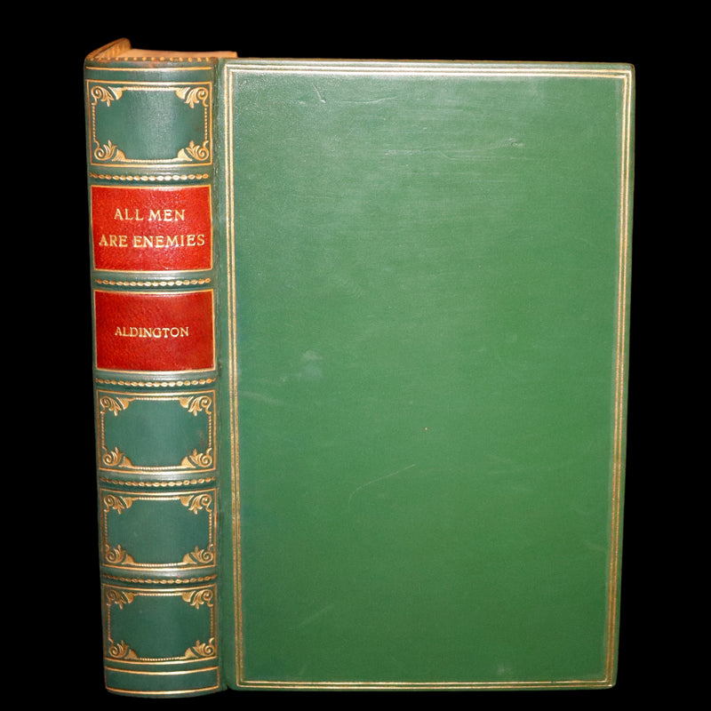 1933 First Edition Bayntun-Riviere Binding - All Men Are Enemies: A Romance by Richard Aldington.