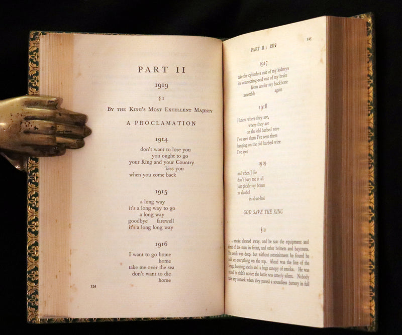 1933 First Edition Bayntun-Riviere Binding - All Men Are Enemies: A Romance by Richard Aldington.