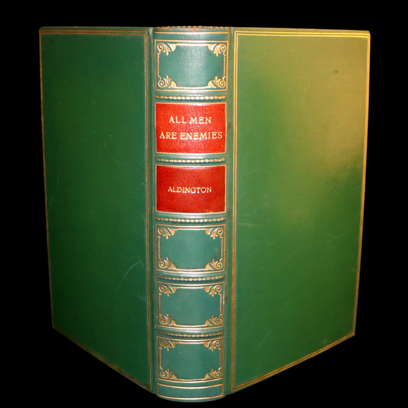 1933 First Edition Bayntun-Riviere Binding - All Men Are Enemies: A Romance by Richard Aldington.
