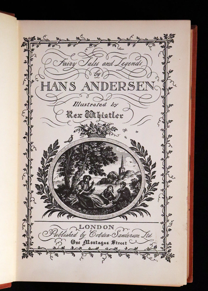 1935 Rared First Rex Whistler Illustrated Edition - Hans Andersen Fairy Tales and Legends.