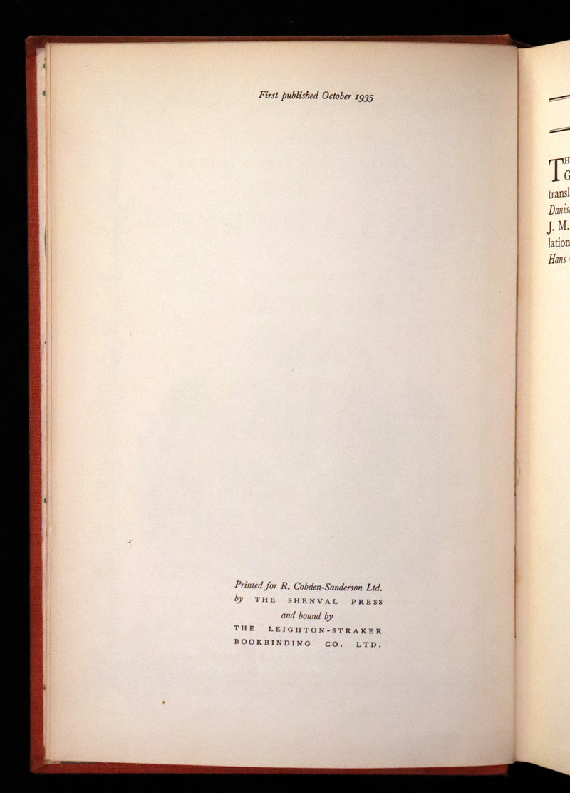 1935 Rared First Rex Whistler Illustrated Edition - Hans Andersen Fairy Tales and Legends.