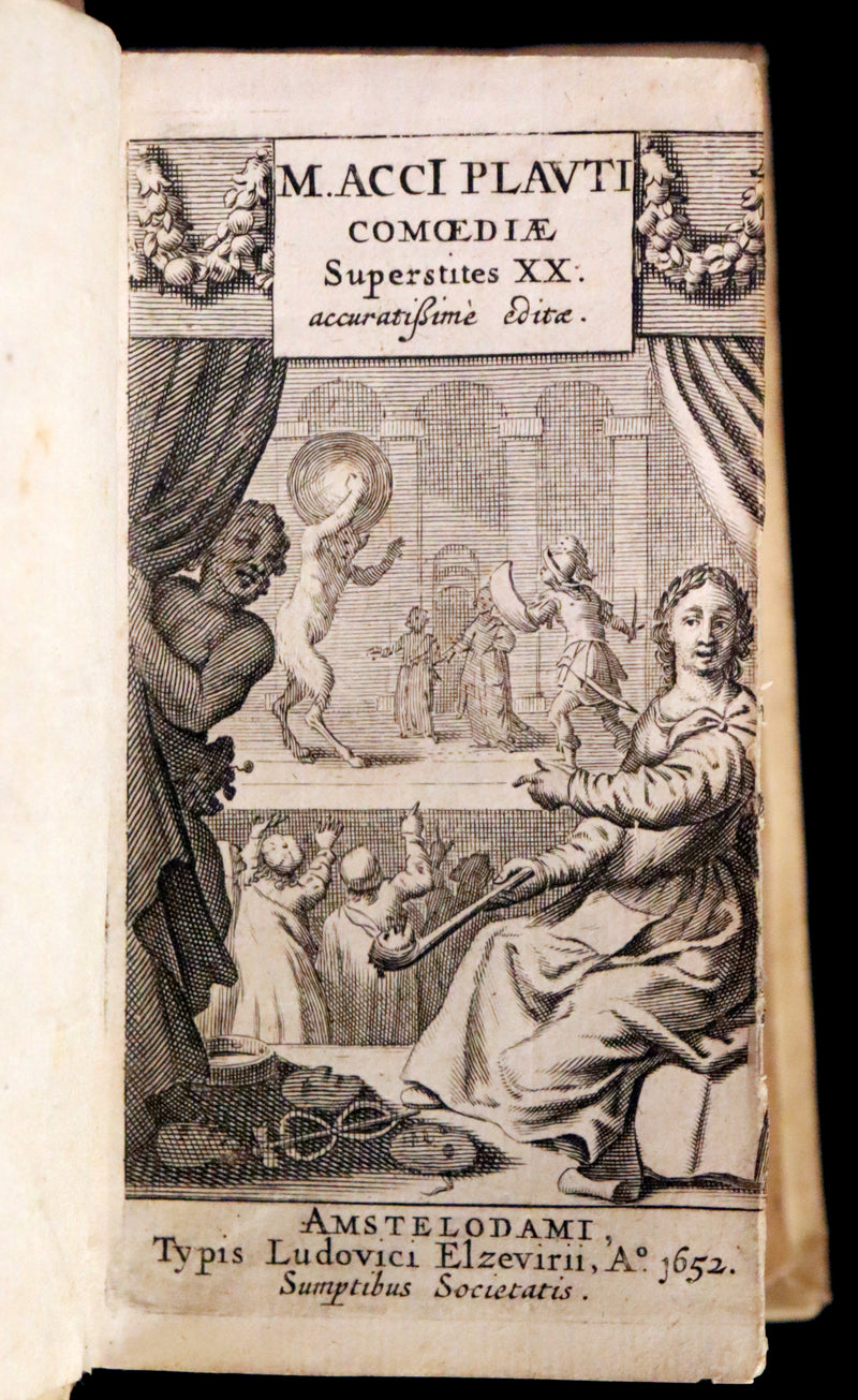 1652 Rare Vellum Latin Book - PLAUTUS Plays - Plauti COMOEDIAE Superstites XX. Accuratissime editae.