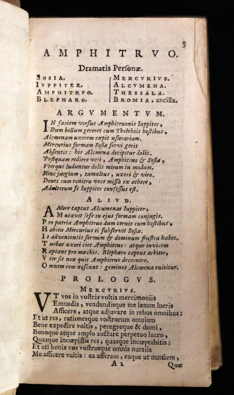 1652 Rare Vellum Latin Book - PLAUTUS Plays - Plauti COMOEDIAE Superstites XX. Accuratissime editae.