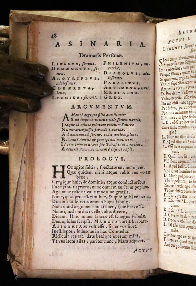 1652 Rare Vellum Latin Book - PLAUTUS Plays - Plauti COMOEDIAE Superstites XX. Accuratissime editae.