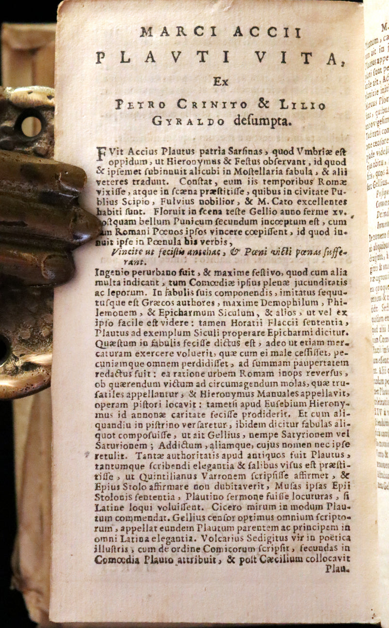 1652 Rare Vellum Latin Book - PLAUTUS Plays - Plauti COMOEDIAE Superstites XX. Accuratissime editae.