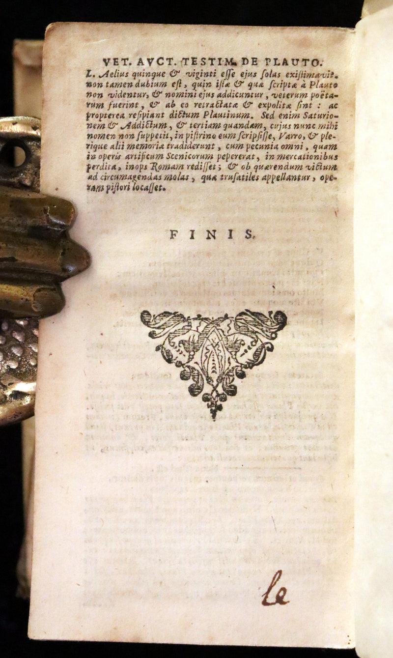 1652 Rare Vellum Latin Book - PLAUTUS Plays - Plauti COMOEDIAE Superstites XX. Accuratissime editae.