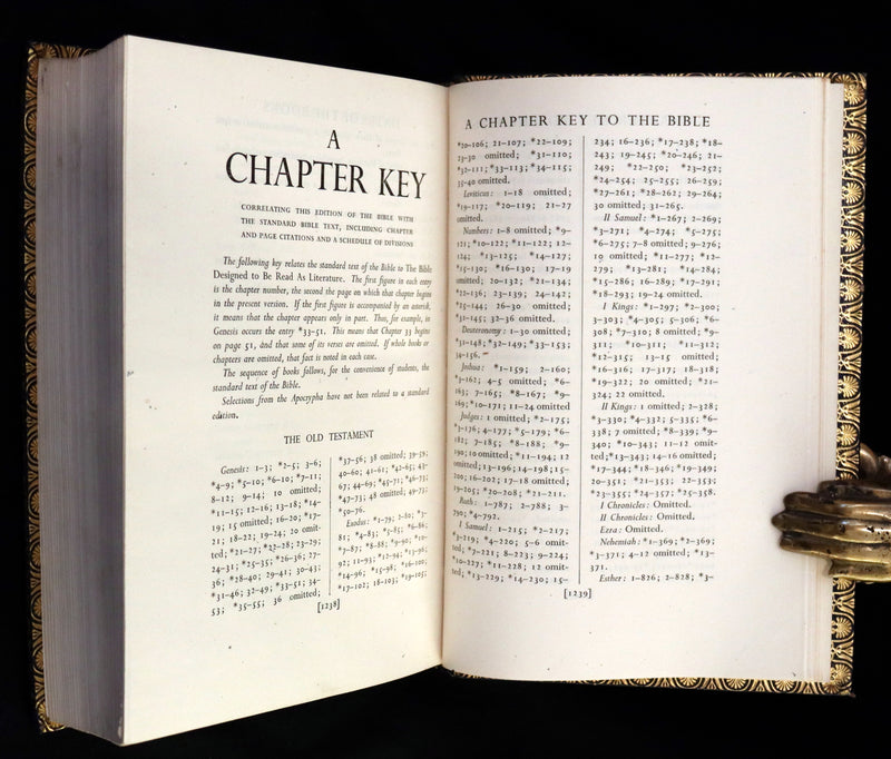 1937 Rare First UK Edition in this format in a Bayntun-Riviere Binding - The Bible Designed To Be Read As Literature.