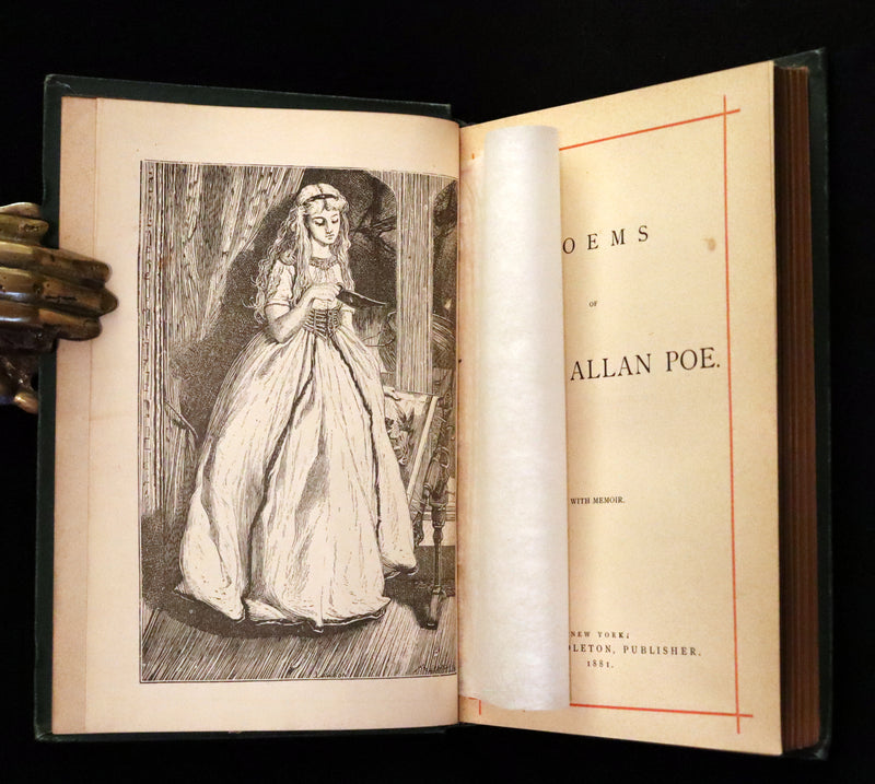 1881 Rare Book - Poems of Edgar Allan POE (The Raven, Lenore, Ulalume, ...).