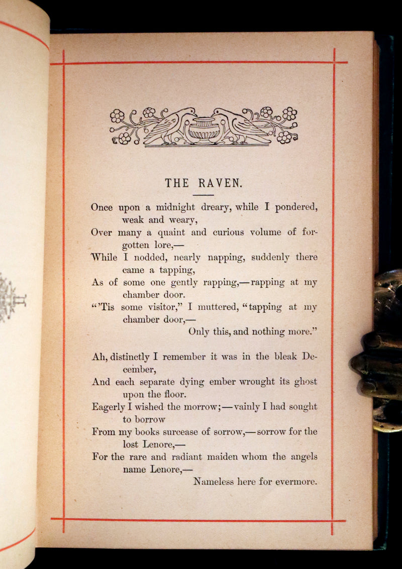 1881 Rare Book - Poems of Edgar Allan POE (The Raven, Lenore, Ulalume, ...).