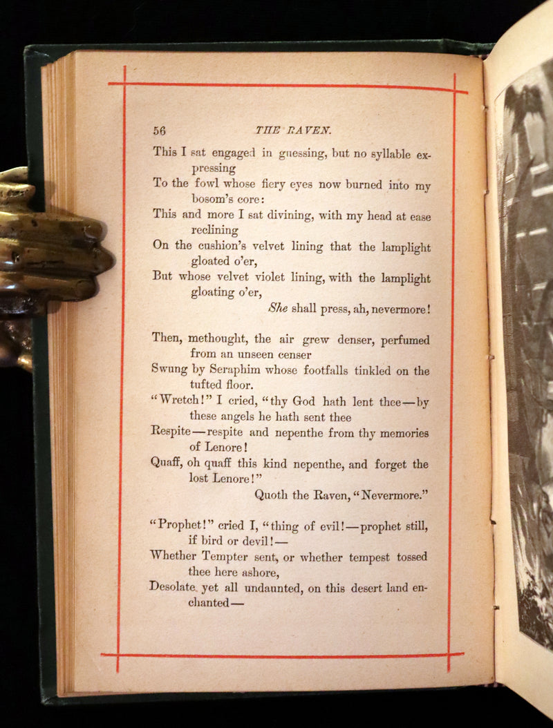 1881 Rare Book - Poems of Edgar Allan POE (The Raven, Lenore, Ulalume, ...).