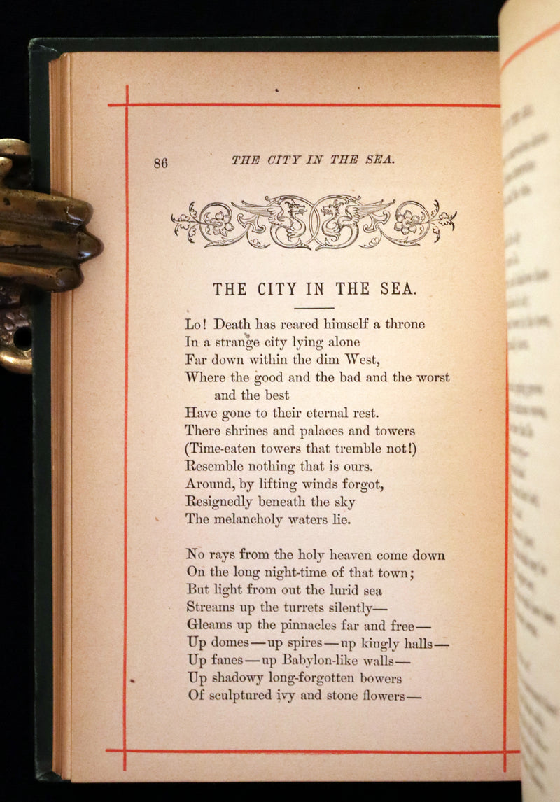 1881 Rare Book - Poems of Edgar Allan POE (The Raven, Lenore, Ulalume, ...).