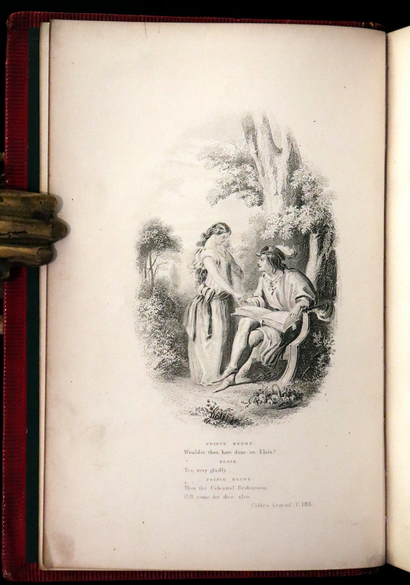 1875 Beautiful Victorian Binding - The Poetical Works of Henry Wadsworth Longfellow. Illustrated.