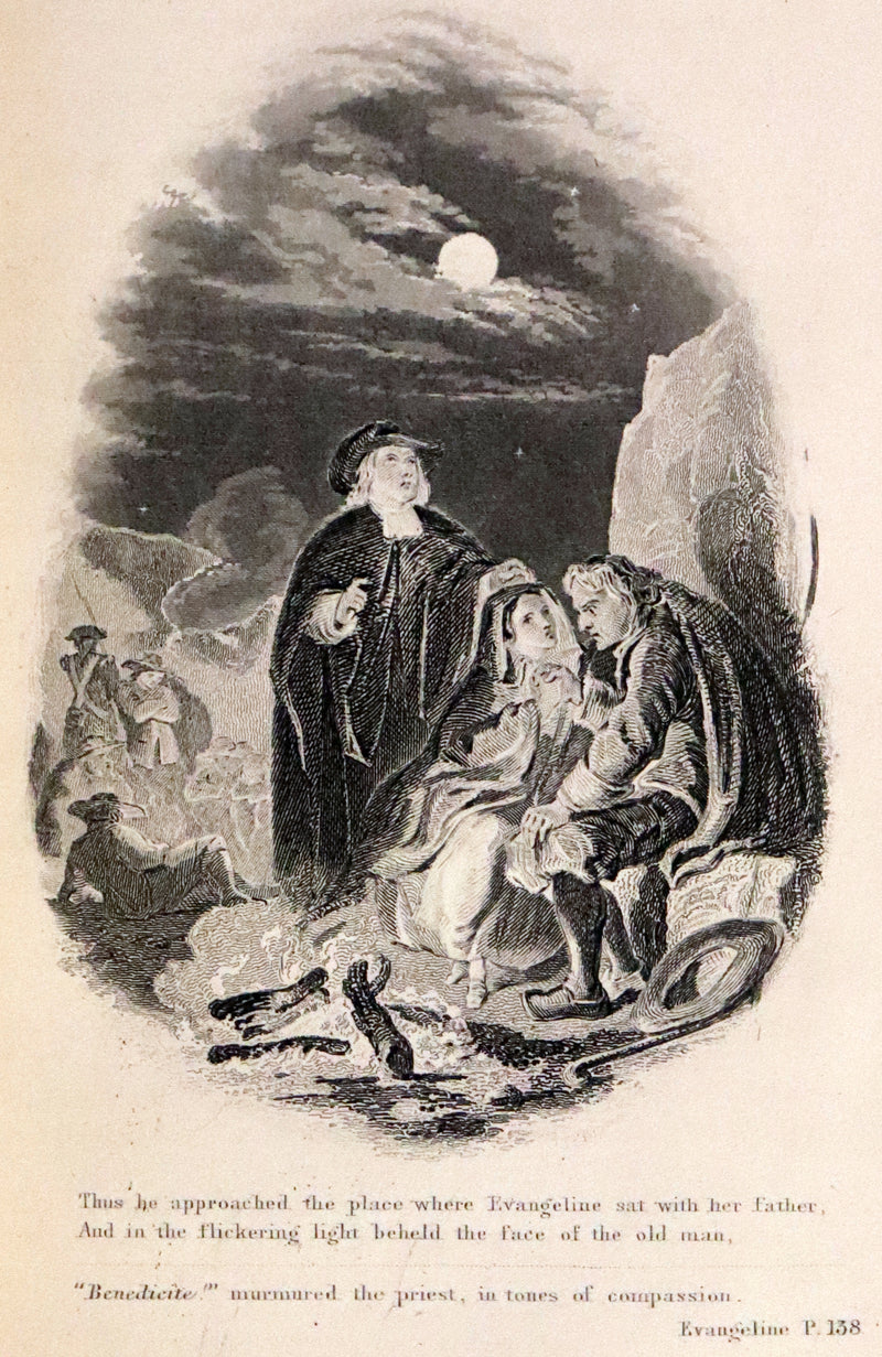 1875 Beautiful Victorian Binding - The Poetical Works of Henry Wadsworth Longfellow. Illustrated.