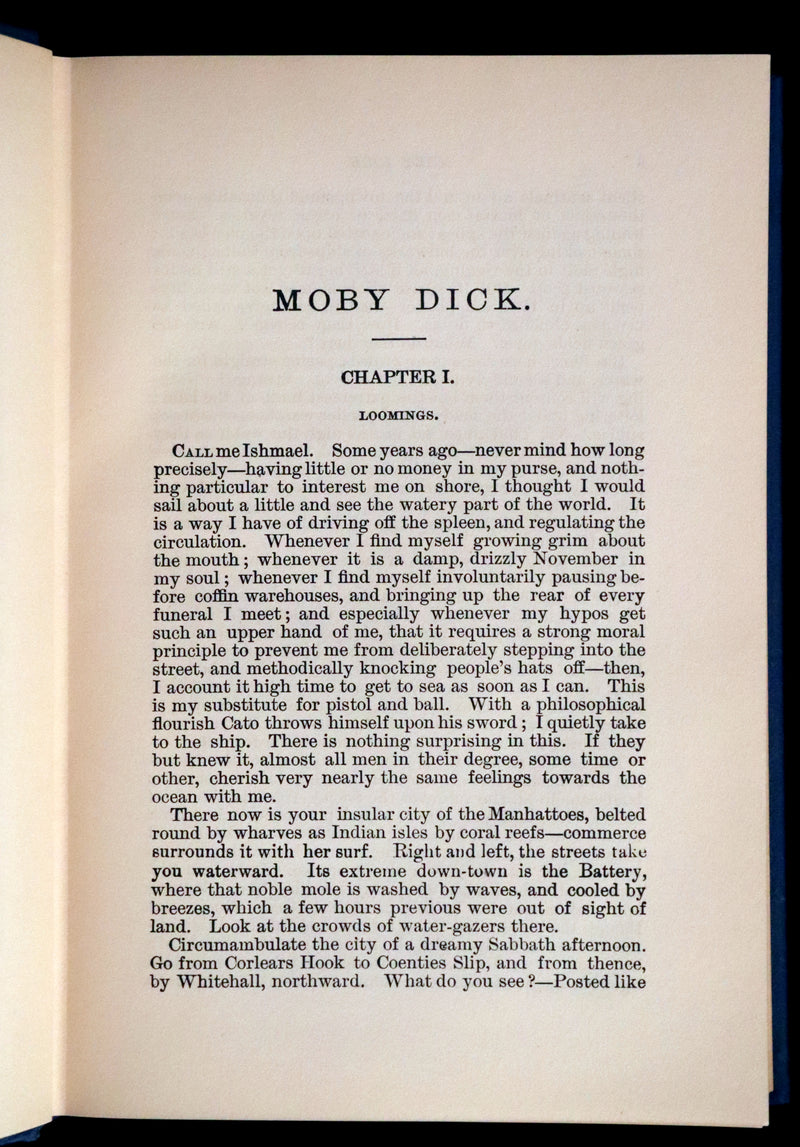 1922 Rare Book - MOBY DICK or The White Whale by Herman Melville illustrated by Augustus Burnham Shute.