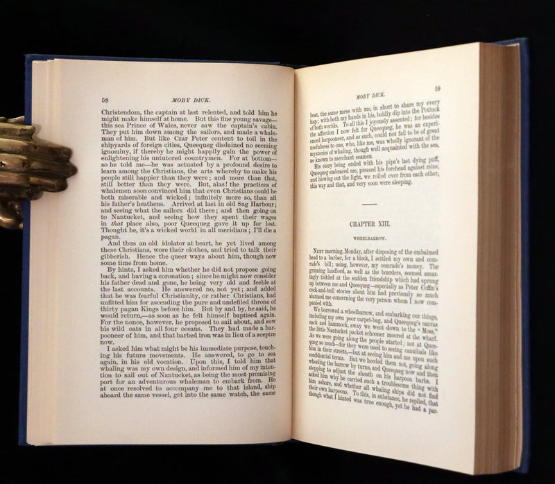 1922 Rare Book - MOBY DICK or The White Whale by Herman Melville illustrated by Augustus Burnham Shute.
