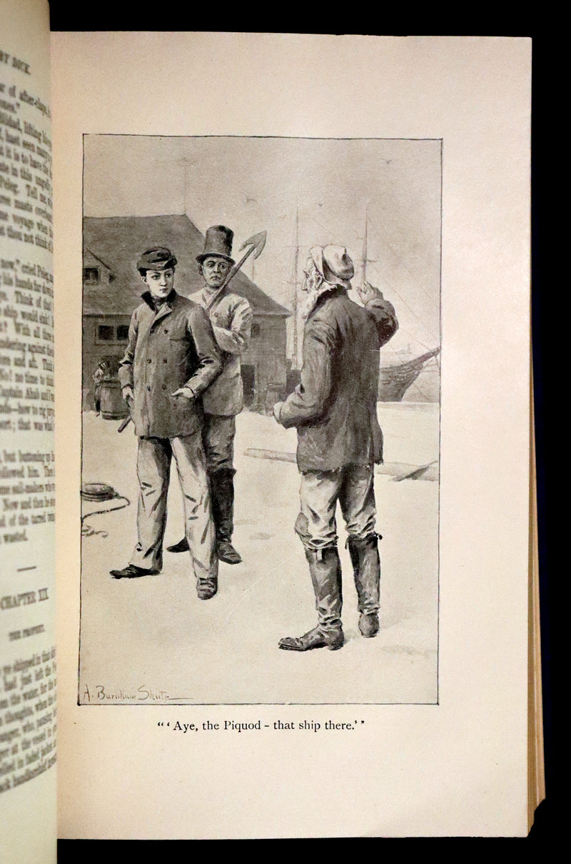 1922 Rare Book - MOBY DICK or The White Whale by Herman Melville illustrated by Augustus Burnham Shute.