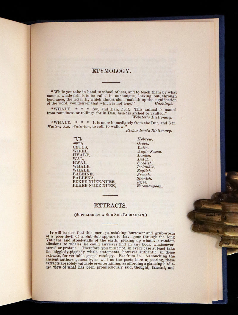 1922 Rare Book - MOBY DICK or The White Whale by Herman Melville illustrated by Augustus Burnham Shute.