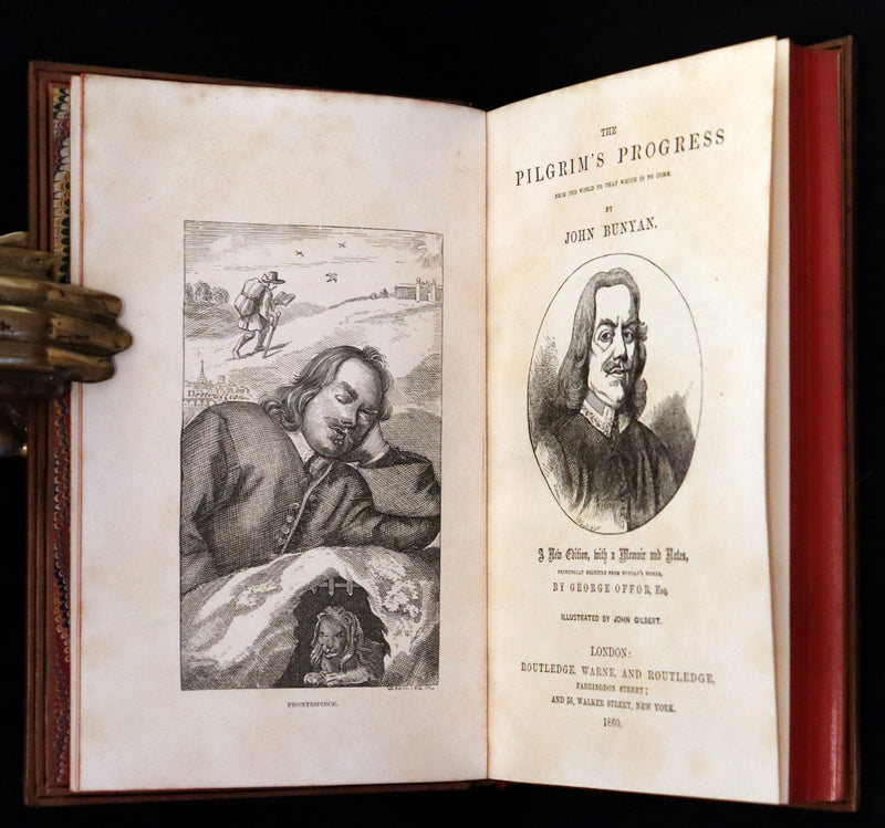 1860 Rare Victorian Book - The Pilgrim's Progress from this World to that which is to come. Illustrated by John Gilbert.