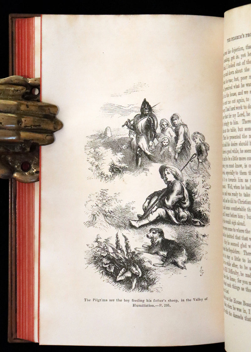 1860 Rare Victorian Book - The Pilgrim's Progress from this World to that which is to come. Illustrated by John Gilbert.