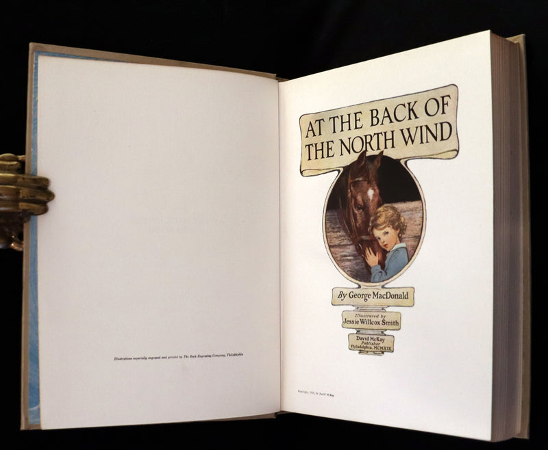 1919 Rare First Edition - AT THE BACK OF THE NORTH WIND, Illustrated by Jessie Willcox Smith.