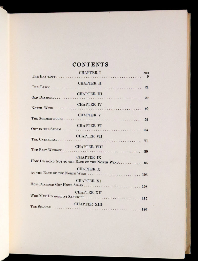 1919 Rare First Edition - AT THE BACK OF THE NORTH WIND, Illustrated by Jessie Willcox Smith.