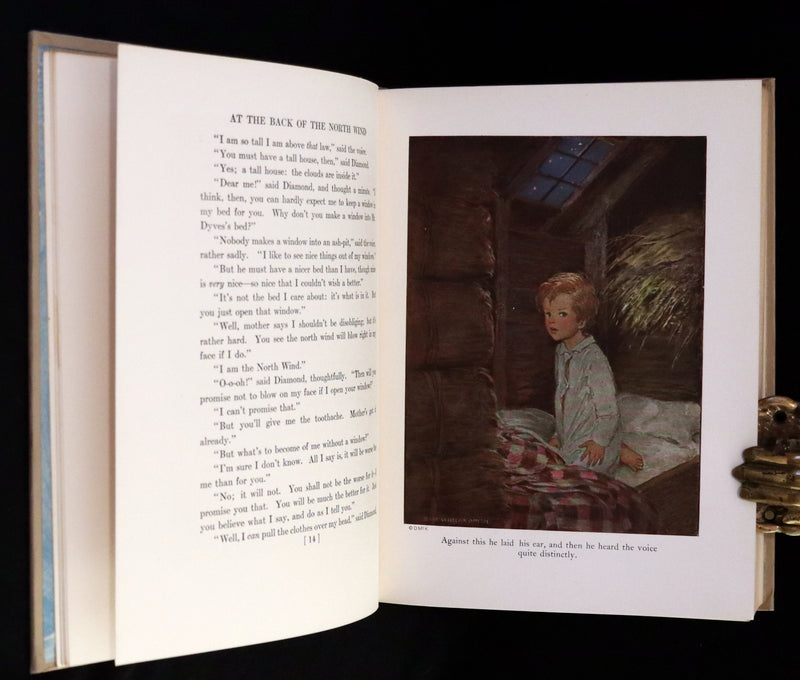 1919 Rare First Edition - AT THE BACK OF THE NORTH WIND, Illustrated by Jessie Willcox Smith.