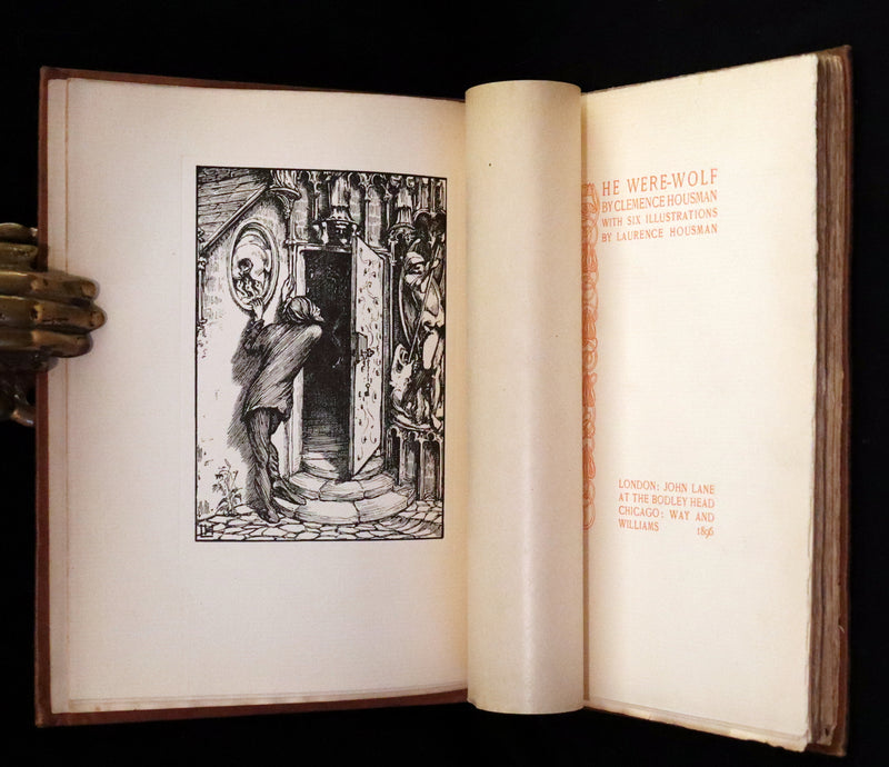 1896 Rare First Edition Book on Werewolves - THE WERE-WOLF by Clemence Housman.