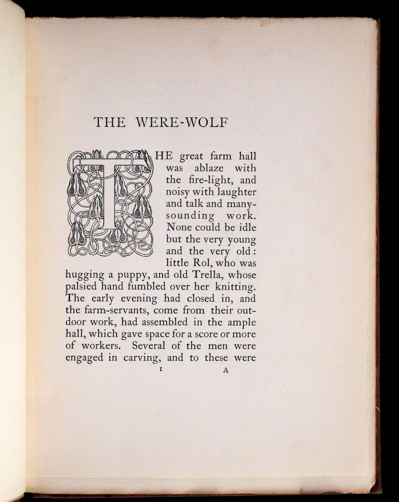 1896 Rare First Edition Book on Werewolves - THE WERE-WOLF by Clemence Housman.