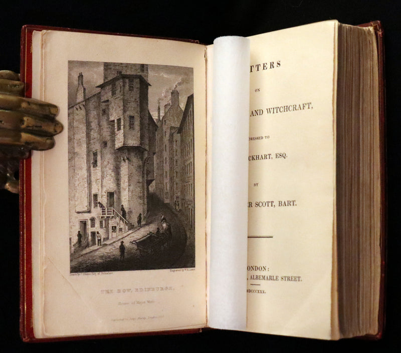 1830 Scarce First Edition with 36 illustrations by CRUIKSHANK - Letters on DEMONOLOGY & WITCHCRAFT by W. Scott bound by WOOD.