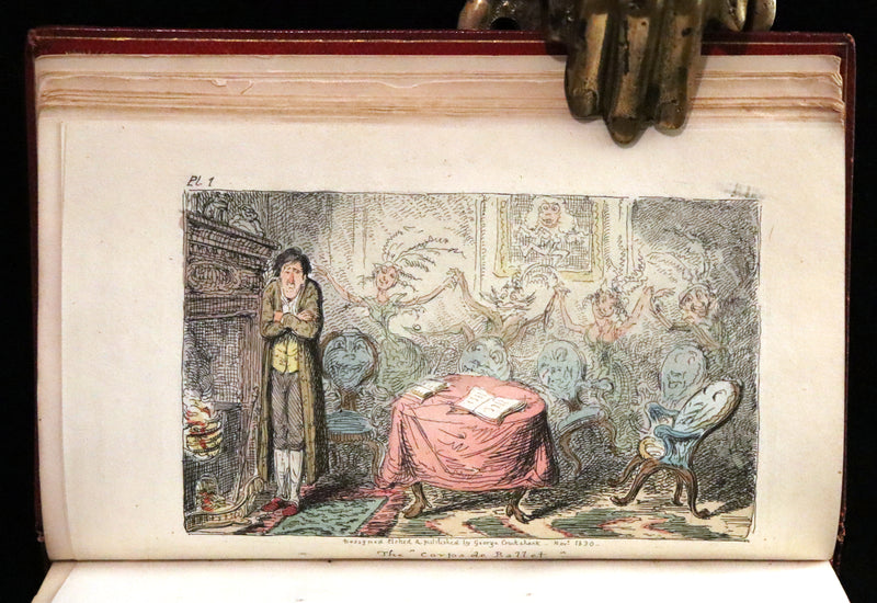 1830 Scarce First Edition with 36 illustrations by CRUIKSHANK - Letters on DEMONOLOGY & WITCHCRAFT by W. Scott bound by WOOD.
