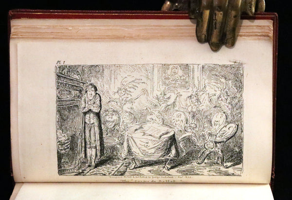 1830 Scarce First Edition with 36 illustrations by CRUIKSHANK - Letters on DEMONOLOGY & WITCHCRAFT by W. Scott bound by WOOD.