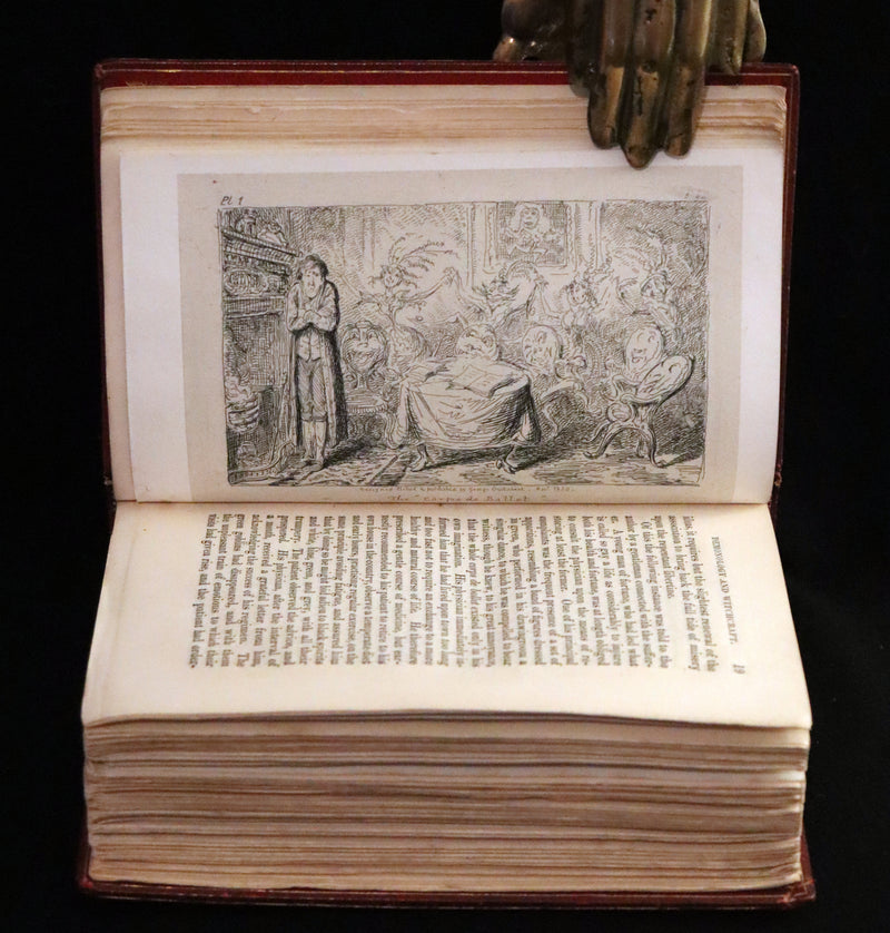 1830 Scarce First Edition with 36 illustrations by CRUIKSHANK - Letters on DEMONOLOGY & WITCHCRAFT by W. Scott bound by WOOD.