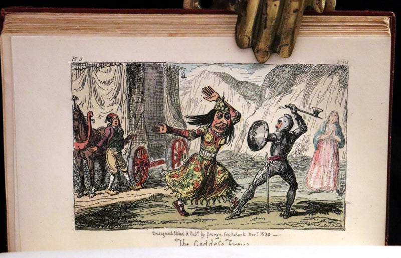 1830 Scarce First Edition with 36 illustrations by CRUIKSHANK - Letters on DEMONOLOGY & WITCHCRAFT by W. Scott bound by WOOD.