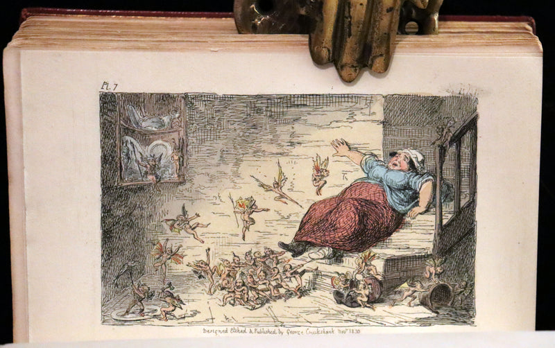 1830 Scarce First Edition with 36 illustrations by CRUIKSHANK - Letters on DEMONOLOGY & WITCHCRAFT by W. Scott bound by WOOD.