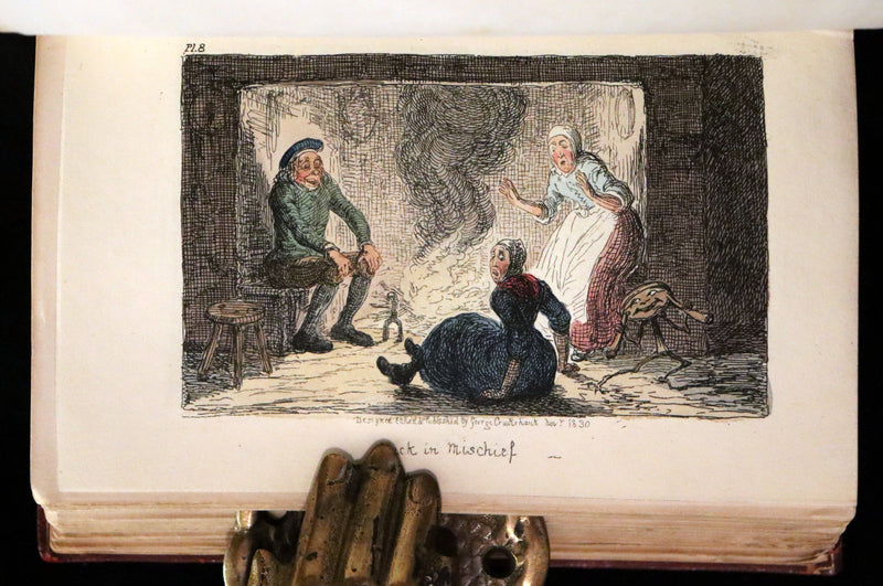 1830 Scarce First Edition with 36 illustrations by CRUIKSHANK - Letters on DEMONOLOGY & WITCHCRAFT by W. Scott bound by WOOD.