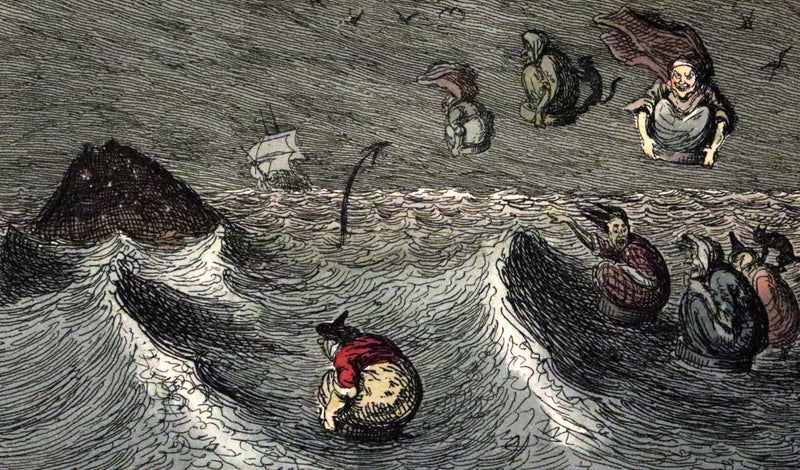 1830 Scarce First Edition with 36 illustrations by CRUIKSHANK - Letters on DEMONOLOGY & WITCHCRAFT by W. Scott bound by WOOD.