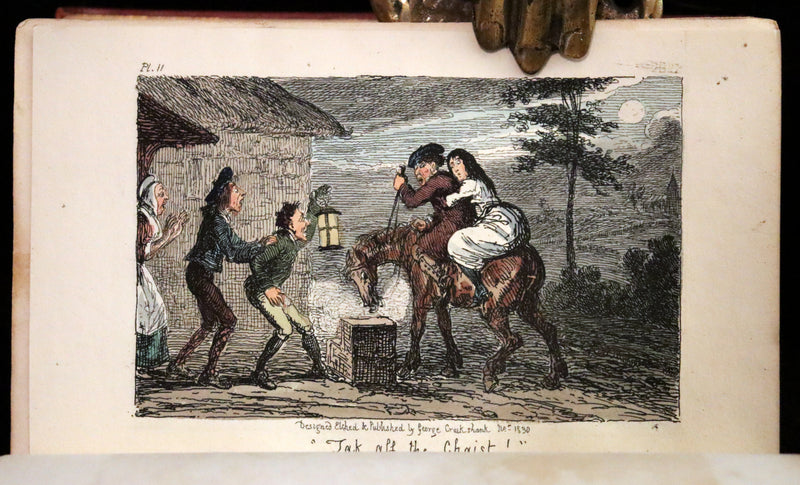 1830 Scarce First Edition with 36 illustrations by CRUIKSHANK - Letters on DEMONOLOGY & WITCHCRAFT by W. Scott bound by WOOD.