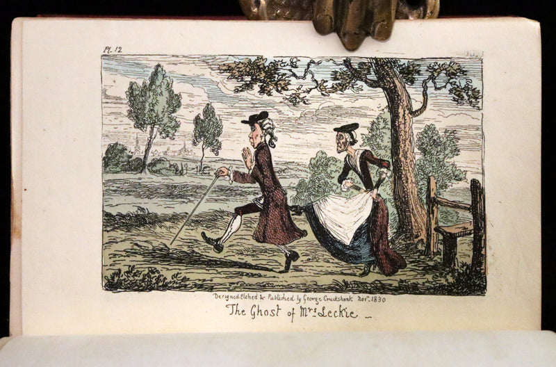 1830 Scarce First Edition with 36 illustrations by CRUIKSHANK - Letters on DEMONOLOGY & WITCHCRAFT by W. Scott bound by WOOD.